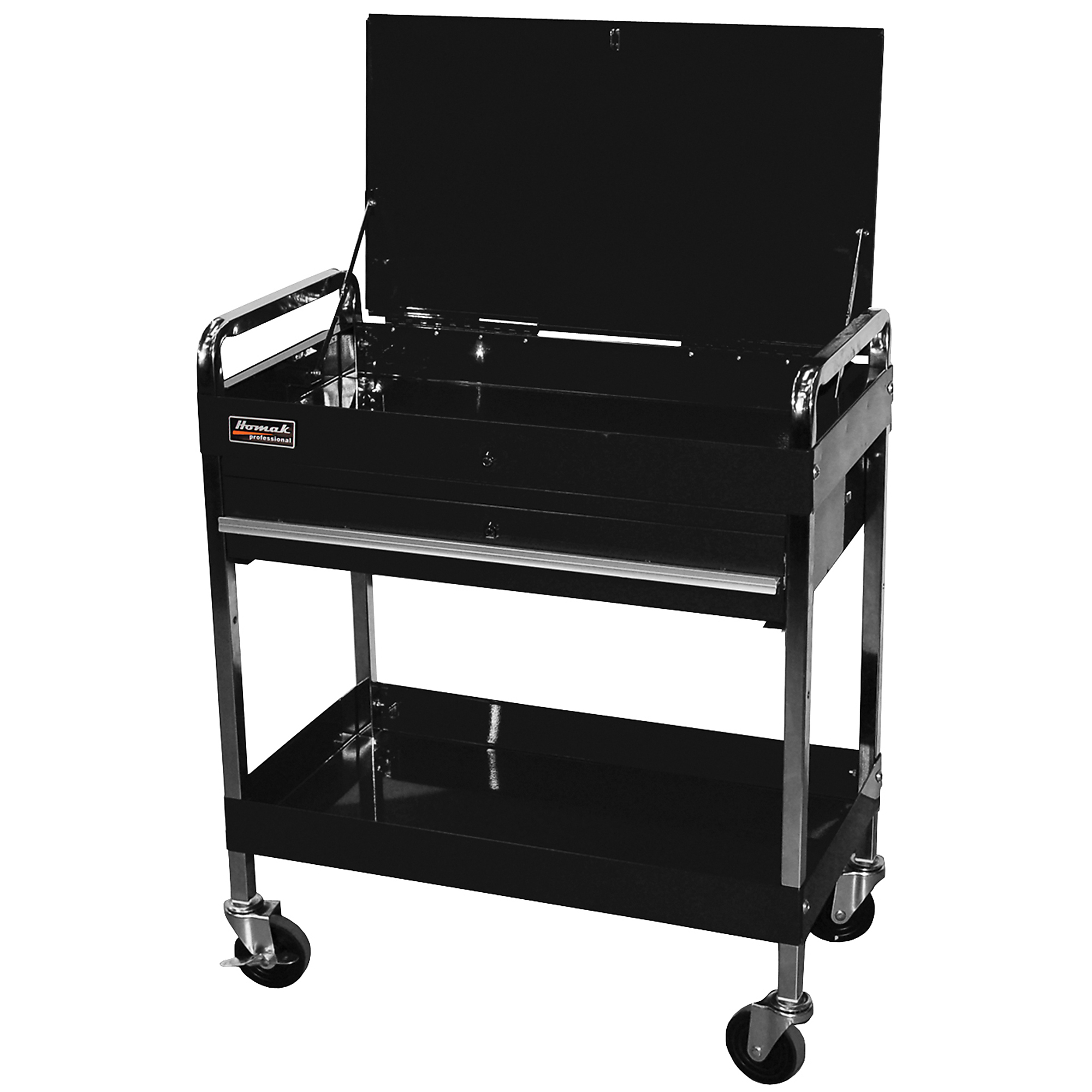 Homak Industrial Service Cart — 350Lb. Capacity, 31.5in.W x 17.5in.D x